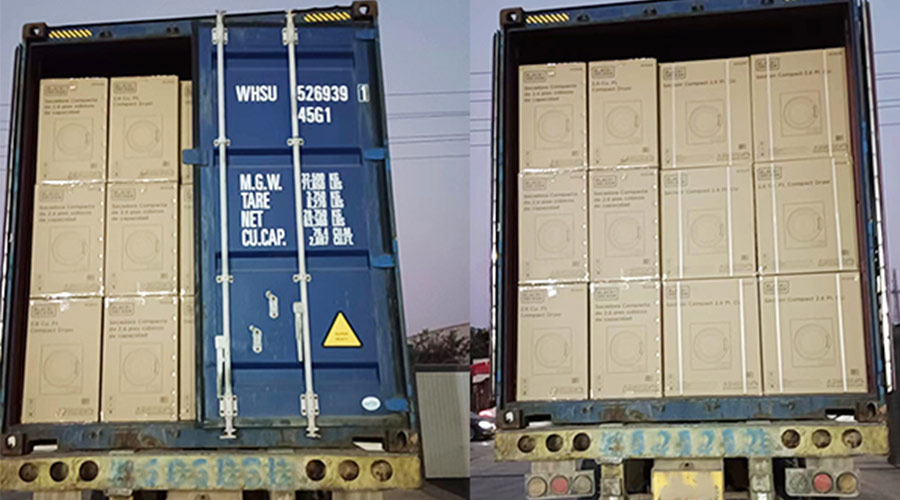 不分晝夜！完成客戶滾筒衣服烘干機發貨是職責所在