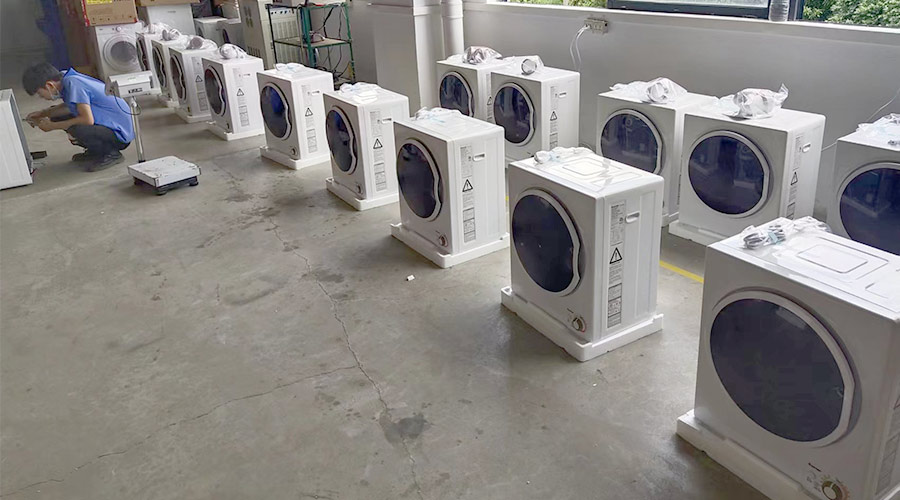 金環電器的北美客戶認真嚴謹地開展小型烘干機驗貨